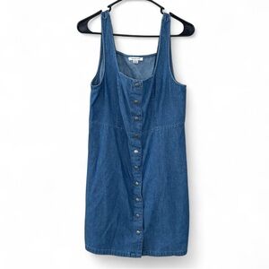 American Eagle Snap Front denim dress Cottagecore  #denimdress
